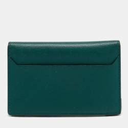 Pre Owned Cartier Green Leather Le Must De Cartier Card Holder