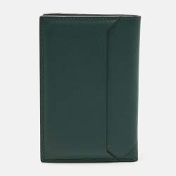 Pre Owned Cartier Green Leather Must de Cartier Card Holder