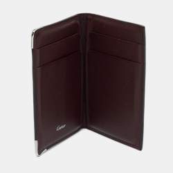 Pre Owned Cartier Black Leather Must de Cartier Card Holder