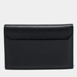 Pre Owned Cartier Black Leather Must de Cartier Card Holder