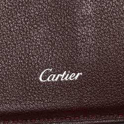 Pre Owned Cartier Black Leather Must de Cartier Card Holder
