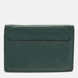 Pre Owned Cartier Green Leather Must de Cartier Card Holder