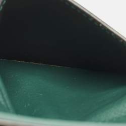 Pre Owned Cartier Green Leather Must de Cartier Card Holder