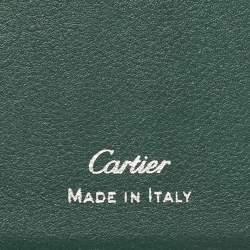 Pre Owned Cartier Green Leather Must de Cartier Card Holder