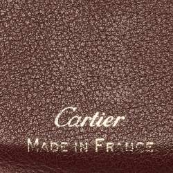 Pre Owned Cartier Red Leather Must de Cartier Bifold Wallet
