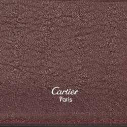 Pre Owned Cartier Black Leather Must de Cartier Bifold Wallet