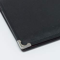 Pre Owned Cartier Black Leather Le Must De Cartier Long Wallet