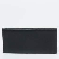 Pre Owned Cartier Black Leather Le Must De Cartier Long Wallet
