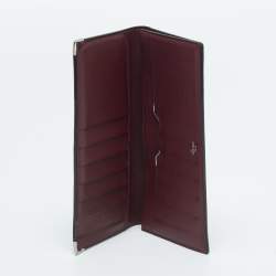 Pre Owned Cartier Black Leather Le Must De Cartier Long Wallet