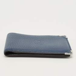 Pre Owned Cartier Must de Cartier Blue Leather Bifold Wallet