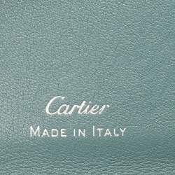 Pre Owned Cartier Must de Cartier Blue Leather Bifold Wallet