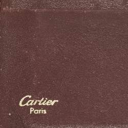 Pre Owned Cartier Must de Cartier Burgundy Leather Card Holder