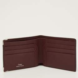 Pre Owned Cartier Must de Cartier Black Leather Bifold Wallet