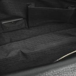 Pre Owned Cartier Pasha Black Leather Briefcase Bag