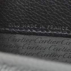 Pre Owned Cartier Pasha Black Leather Briefcase Bag