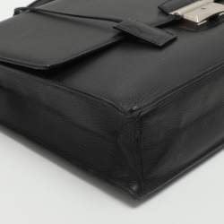 Pre Owned Cartier Pasha Black Leather Briefcase Bag