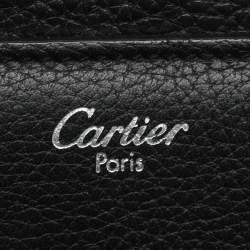 Pre Owned Cartier Pasha Black Leather Briefcase Bag
