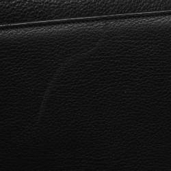 Pre Owned Cartier Pasha Black Leather Briefcase Bag