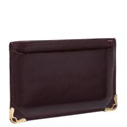 Cartier Burgundy Leather Card Holder