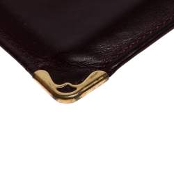 Cartier Burgundy Leather Card Holder