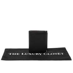 Pre Owned Cartier Black Leather Marcello de Cartier Bifold Wallet