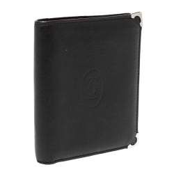 Pre Owned Cartier Black Leather Marcello de Cartier Bifold Wallet