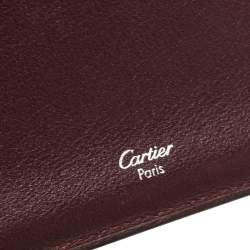Pre Owned Cartier Black Leather Marcello de Cartier Bifold Wallet