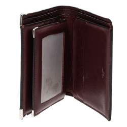 Pre Owned Cartier Black Leather Marcello de Cartier Bifold Wallet