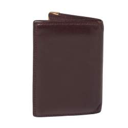 مملوكة مسبقًا Cartier Burgundy Leather Must De Cartier Card Holder