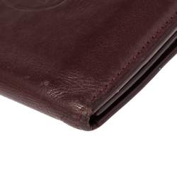 مملوكة مسبقًا Cartier Burgundy Leather Must De Cartier Card Holder