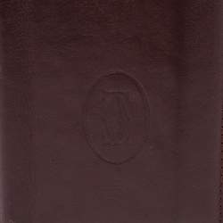 مملوكة مسبقًا Cartier Burgundy Leather Must De Cartier Card Holder