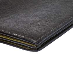 Pre Owned Cartier Olive Green Leather Pasha de Cartier Bifold Wallet