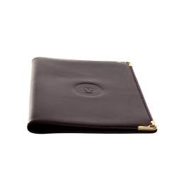 Pre Owned محفظة شيكات مصرفية كارتييه ماست دو كارتييه جلد عنابي