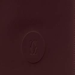 Pre Owned محفظة شيكات مصرفية كارتييه ماست دو كارتييه جلد عنابي