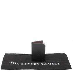 Pre Owned Cartier Black Leather Must De Cartier Card Holder