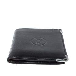 Pre Owned Cartier Black Leather Must De Cartier Card Holder