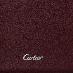 Pre Owned Cartier Black Leather Must De Cartier Card Holder