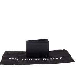 مملوكة مسبقًا محفظة كارتييه باشا جلد أسود ثنائية الطي