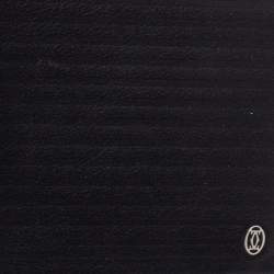 مملوكة مسبقًا محفظة كارتييه باشا جلد أسود ثنائية الطي