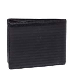 مملوكة مسبقًا محفظة كارتييه باشا جلد أسود ثنائية الطي