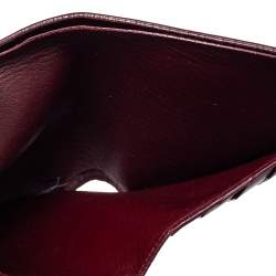 Pre Owned محفظة كارتييه موست دو كارتييه متعددة الفتحات جلد أحمر داكن