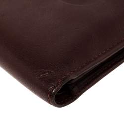مملوكة مسبقًا Cartier Maroon Leather Must De Cartier Bifold Wallet
