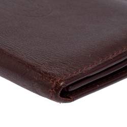 مملوكة مسبقًا حافظة بطاقات كارتييه ماست دو كارتييه جلد عنابي