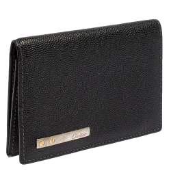 Cartier Black Leather Santos Business Card Holder