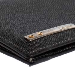Cartier Black Leather Santos Business Card Holder