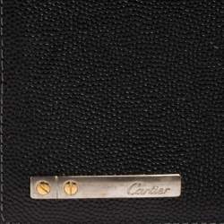 Cartier Black Leather Santos Business Card Holder