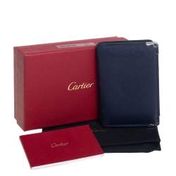 Pre Owned حافظة بطاقات كارتييه موست دو كارتييه جلد أزرق كحلي