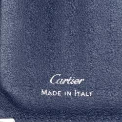 Pre Owned حافظة بطاقات كارتييه موست دو كارتييه جلد أزرق كحلي