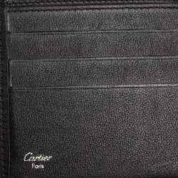 مملوكة مسبقًا Cartier Black Leather Pasha De Bifold Wallet