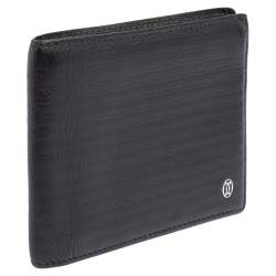 مملوكة مسبقًا Cartier Black Leather Pasha De Bifold Wallet